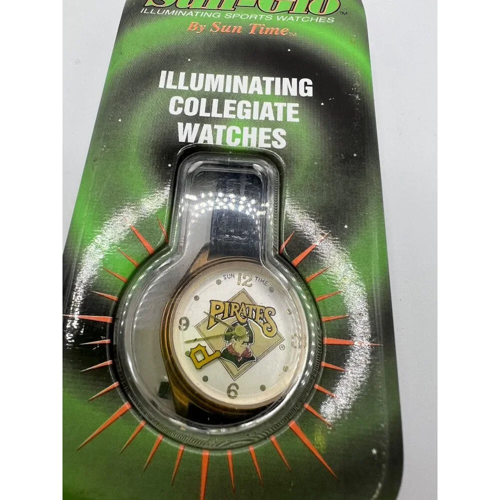 VTG Sun Glo By‎ Sun Time Illuminating Watch Pittsburg Pirates MLB - SEE PHOTOS